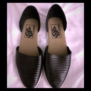 Moto Slip On Leather Skimmer Vans